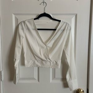 Sheer white crop top